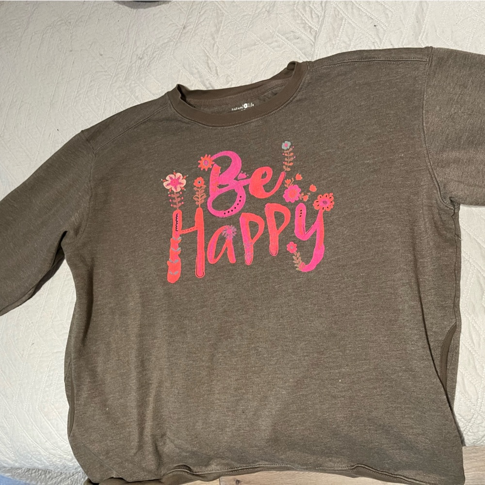 What’s not to love about this ‘Be Happy’ sweatshirt?!